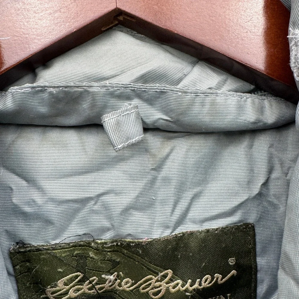 Eddie Bauer Premium Goose Down Vest Womens S Gray‎ Quilted Full Zip Outdoor